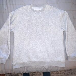 EQUINOX Oversized Unisex Crewneck Sweatshirt in Heather Grey Size M